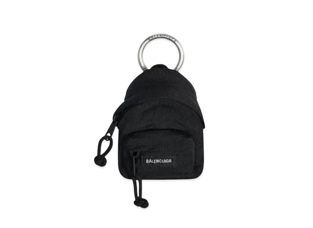 BALENCIAGA Micro Backpack Key Holder "Black"