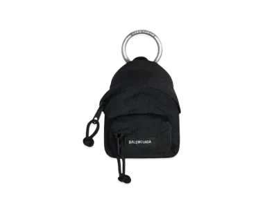 BALENCIAGA Micro Backpack Key Holder "Black"