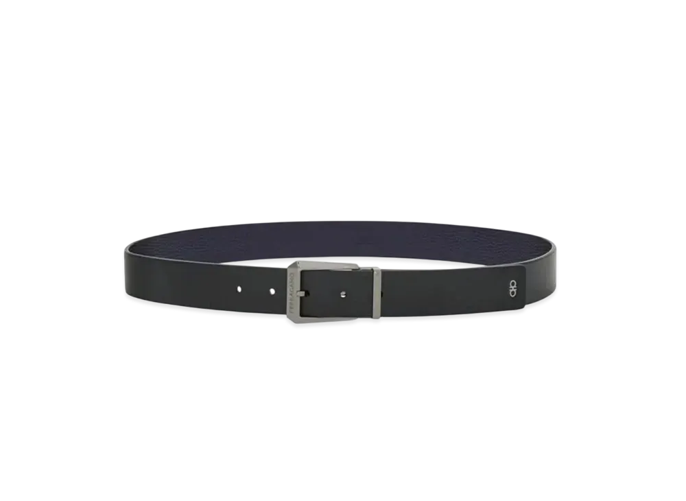 Salvatore Ferragamo Reversible and Adjustable Belt "Black/Midnight"