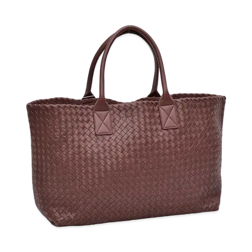 Bottega Veneta Cabat Intrecciato leather Tote Bag "Brown"