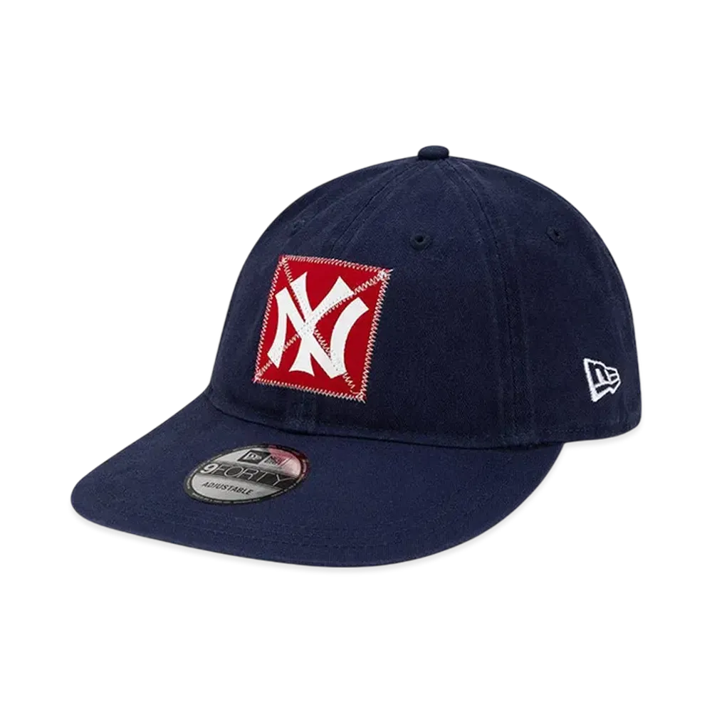 NEW ERA x Polo Ralph Lauren x MLB 9Forty Long Visor Unstructured Cooperstown New York Yankees "Navy"