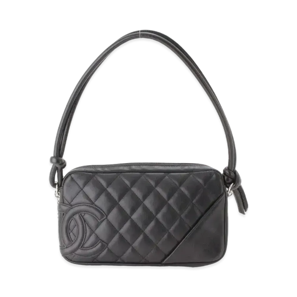CHANEL Cambon Line Accessory Pouch Shoulder Bag "Black"