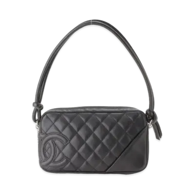 CHANEL Cambon Line Accessory Pouch Shoulder Bag "Black"