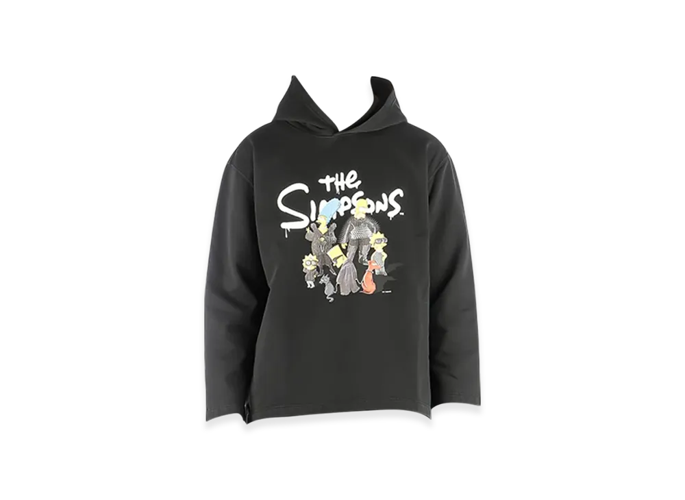 BALENCIAGA The Simpsons Print Hoodie Top "Black "