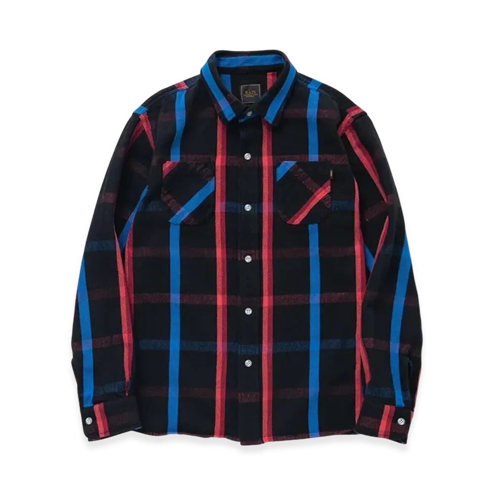 RATS Yarn Dyed Cotton Check Shirt "Black"