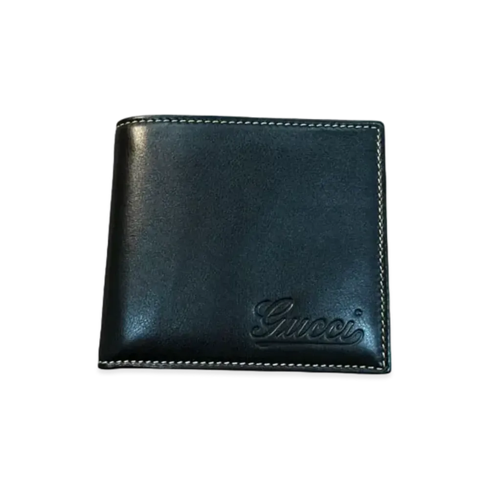 GUCCI  Emboss Logo Leather Wallet "Black"