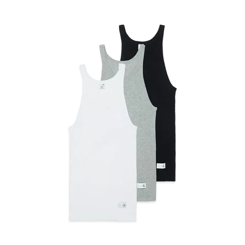 CK1 PALACE TANK TOP 3PK "Classic White / Light Grey Heather / Black"