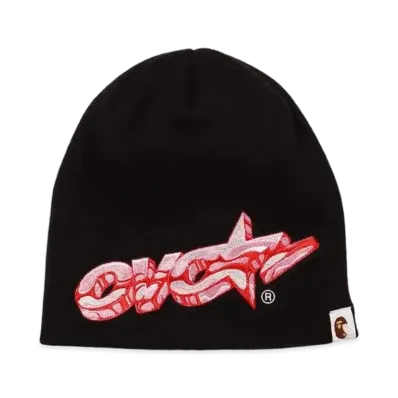 A BATHING APE X OVO KNIT CAP "Black"