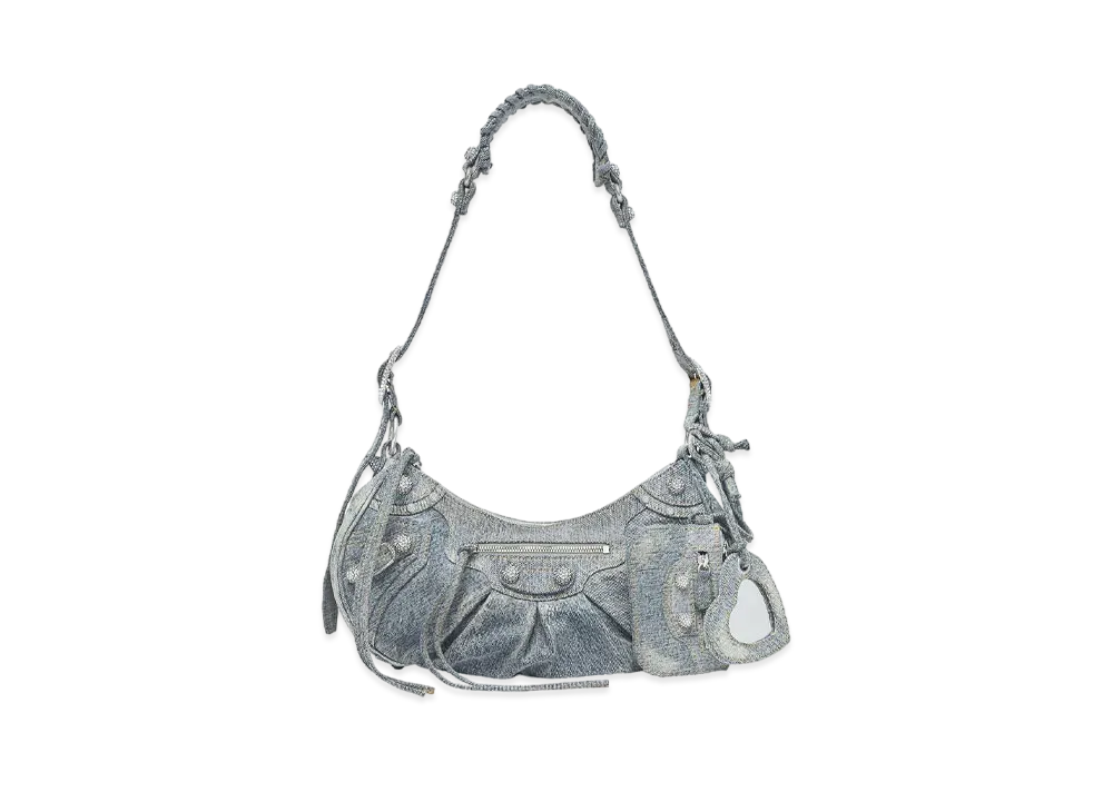 BALENCIAGA Le Cagole Small Shoulder Bag Denim "Blue"