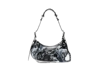 BALENCIAGA Le Cagole Small Shoulder Bag Graffiti "Black"