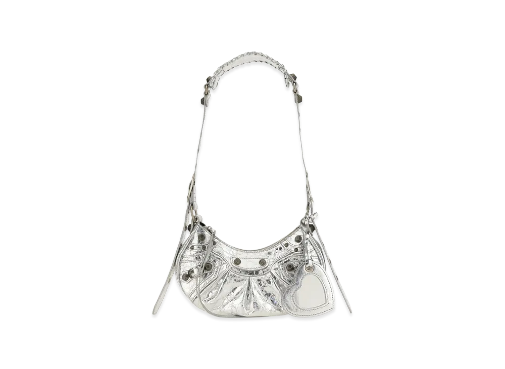BALENCIAGA Women's Le Cagole Xs Shoulder Bag "Silver"