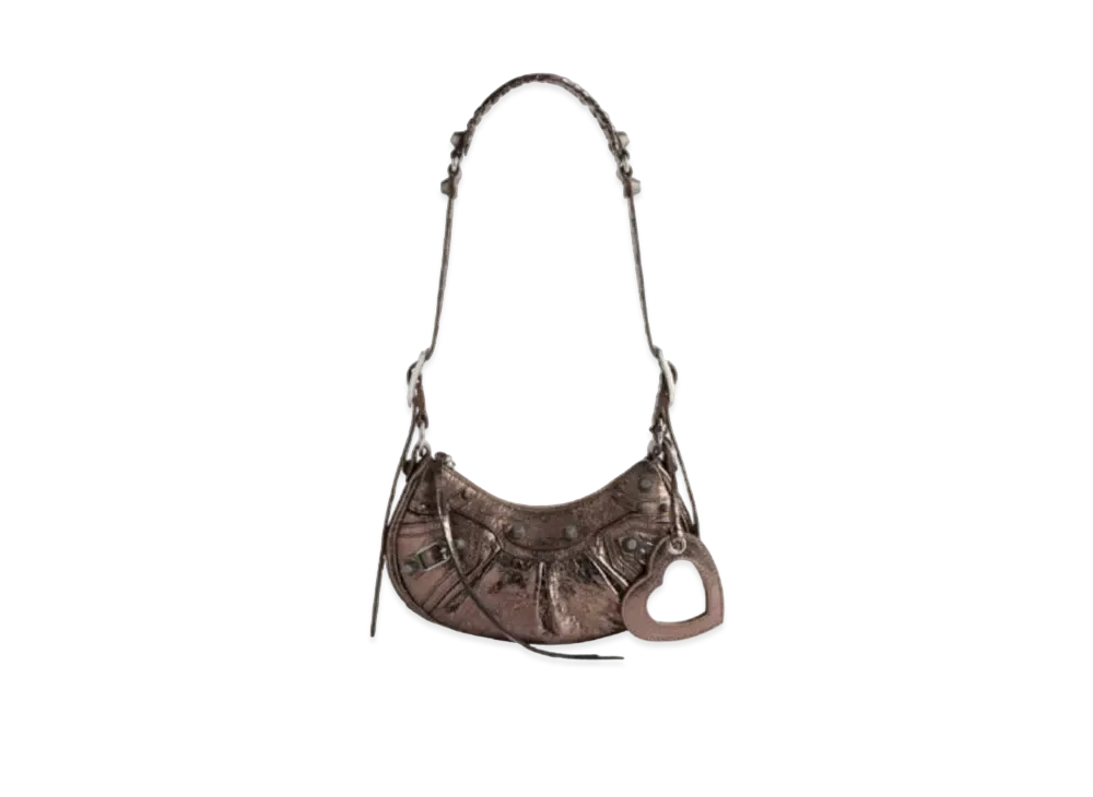 BALENCIAGA Le Cagole XS Shoulder Bag Metalized "Grey/Silver"