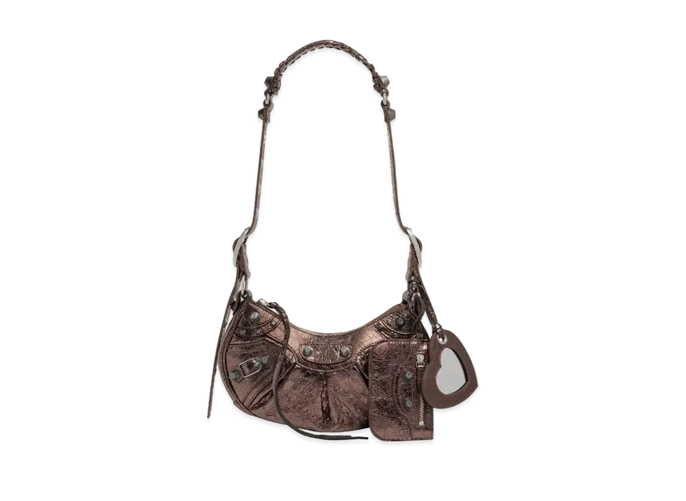 BALENCIAGA Le Cagole XS Shoulder Bag Metalized "Bronze"