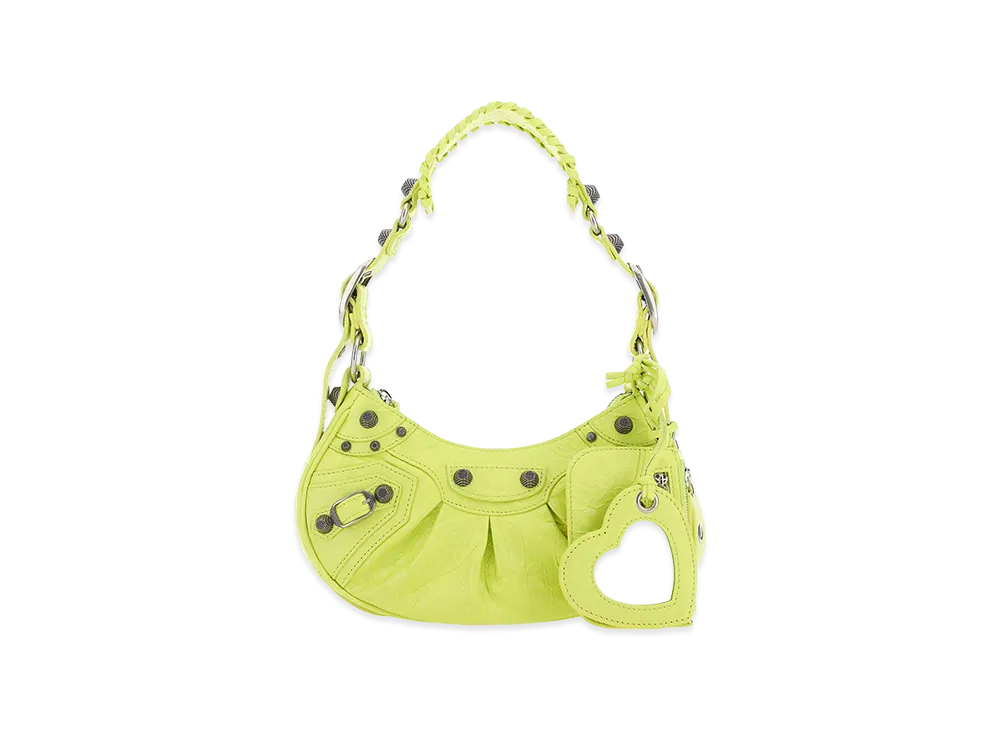 BALENCIAGA Women's Nappa Leather Le Cagole Xs Shoulder Bag "Yellow"