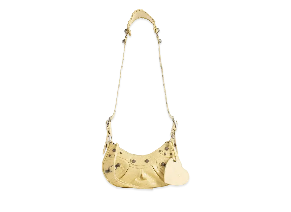 BALENCIAGA Le Cagole XS Shoulder Bag "Light Yellow"