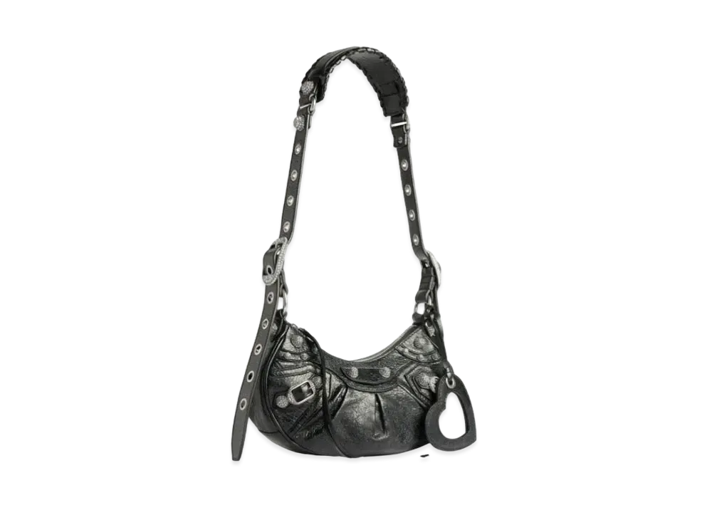 BALENCIAGA Le Cagole XS Shoulder Bag With Rhinestones "Black"