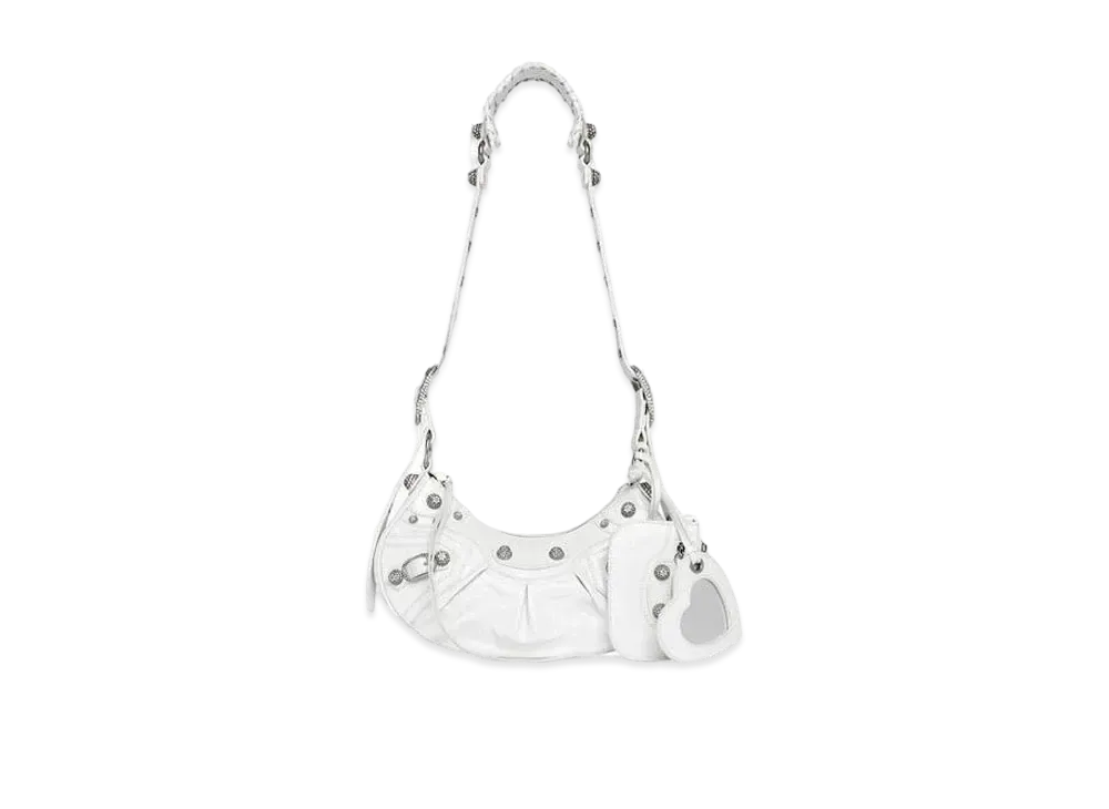 BALENCIAGA Le Cagole XS Shoulder Bag Line Stone "White"