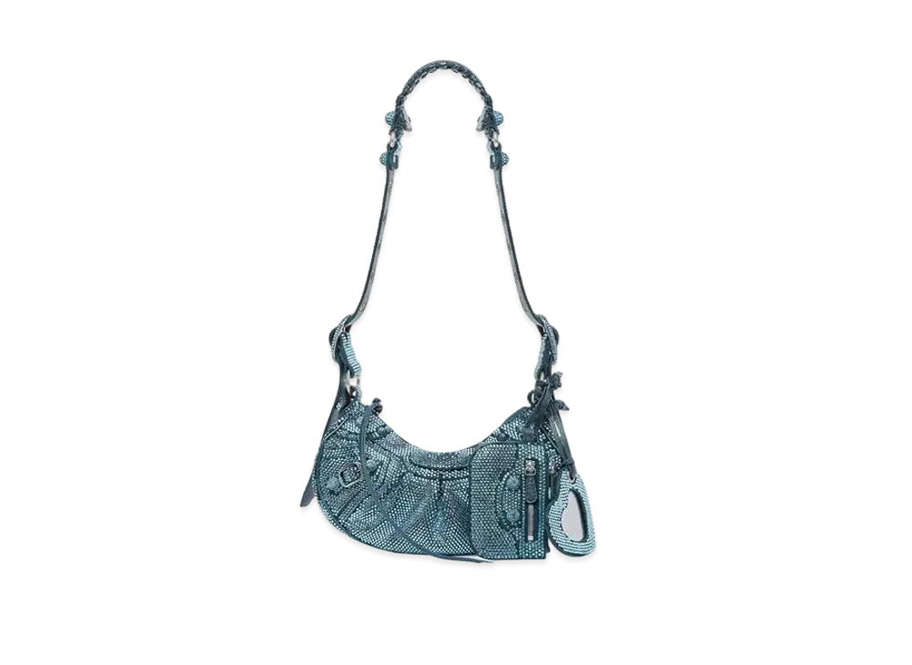 BALENCIAGA Le Cagole XS Shoulder Bag Line Stone "Indigo"