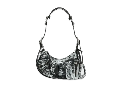 BALENCIAGA Le Cagole XS Shoulder Bag Graffiti "Black"