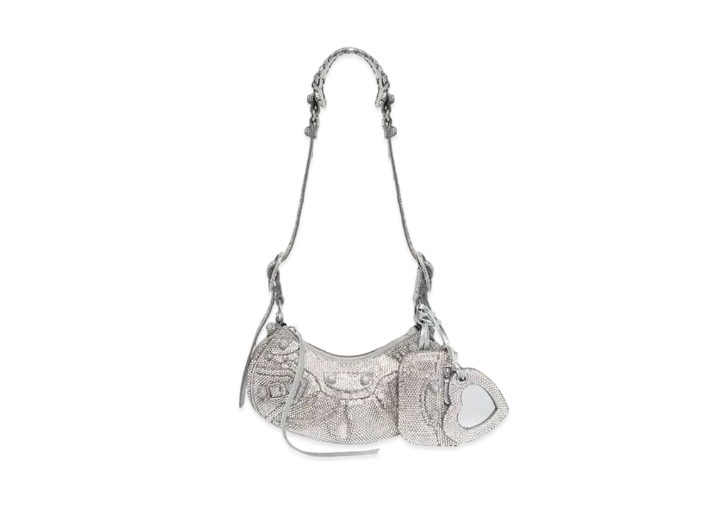 BALENCIAGA Le Cagole XS Shoulder Bag Line Stone "Grey"