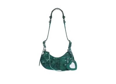 BALENCIAGA Le Cagole XS Shoulder Bag Line Stone "Green"