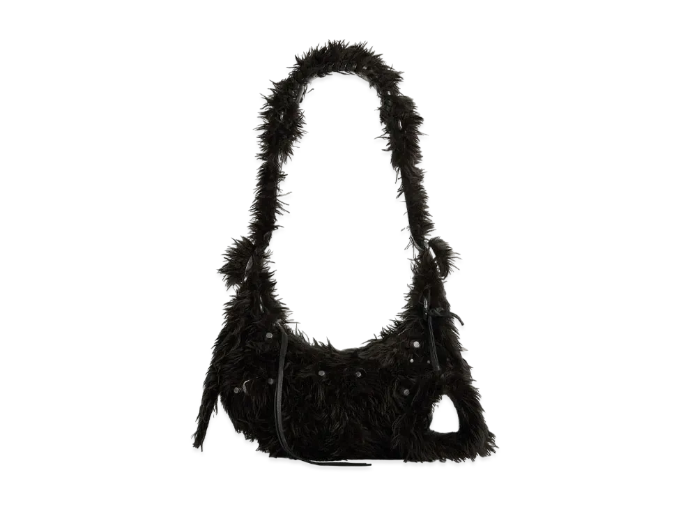 BALENCIAGA Le Cagole XS Shoulder Bag Faux Fur "Black"