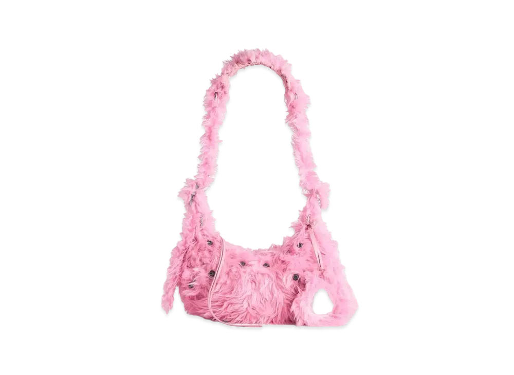 BALENCIAGA Le Cagole XS Shoulder Bag Fake Fur "Pink"