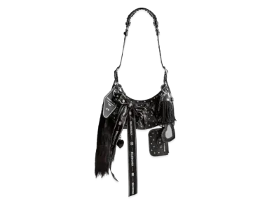 BALENCIAGA Le Cagole XS Collector Shoulder Bag Line Stone "Black"