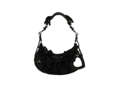 BALENCIAGA Women's Satin Le Cagole Xs Shoulder Bag "Black"