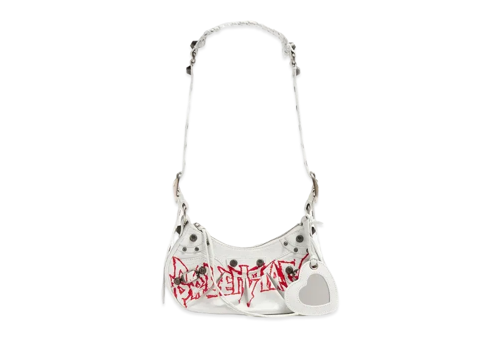 BALENCIAGA Le Cagole XS shoulder bag Diy Metal "White"