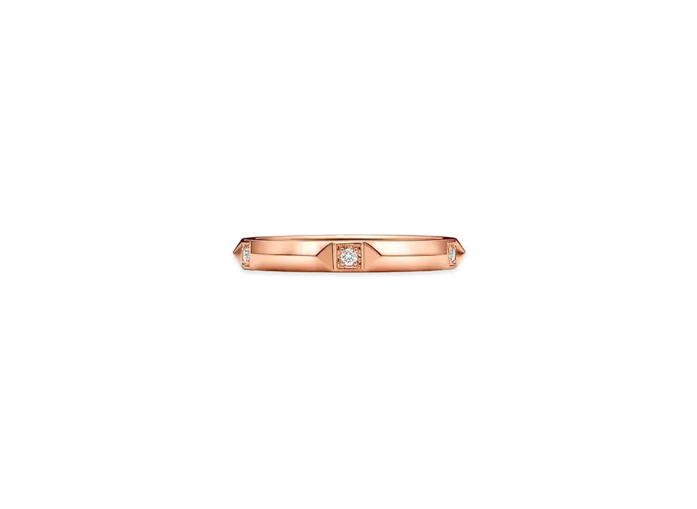Tiffany & Co. Band Ring Diamond 18K "Rose Gold"