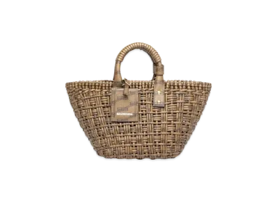 BALENCIAGA Bistro XS Basket Monogram "Brown"