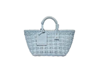 BALENCIAGA Bistro Denim XS Strap Basket Bag All In One "Light Blue"