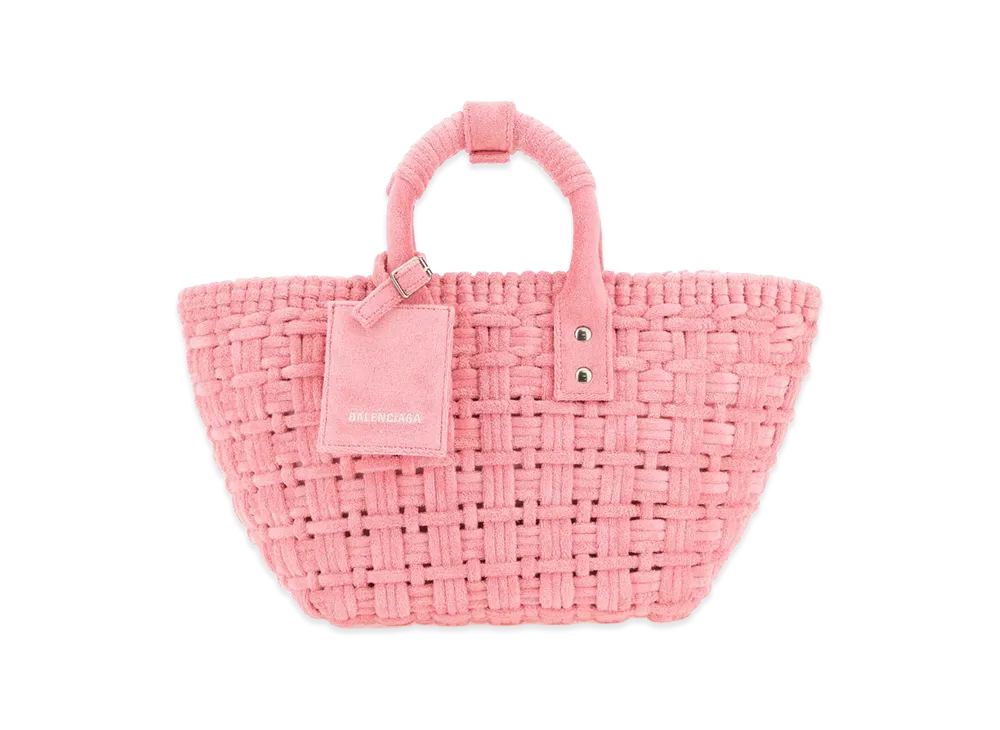 BALENCIAGA Women's Terry Fabric Bistro Xs Handbag "Pink"