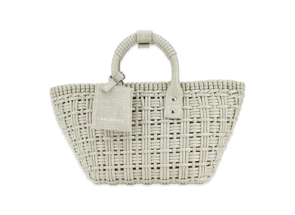 BALENCIAGA Women's Raffia Bistro Xs Handbag "Beige"