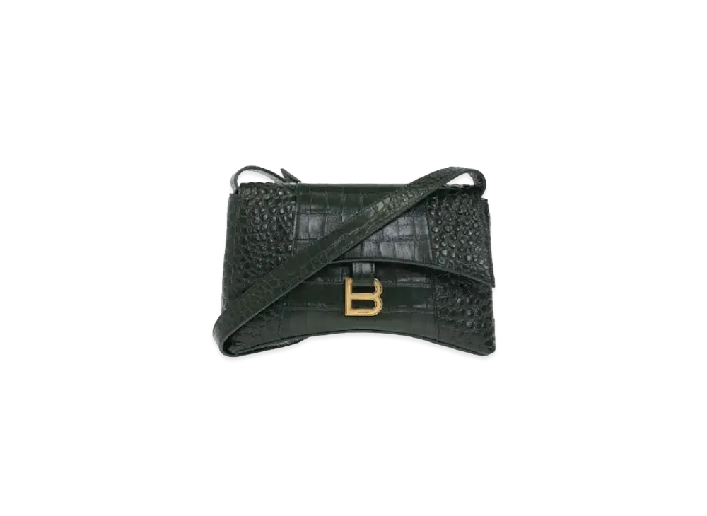 BALENCIAGA Calfskin Shoulder Bag "Green"
