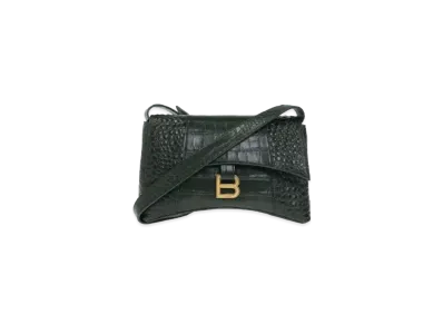 BALENCIAGA Calfskin Shoulder Bag "Green"