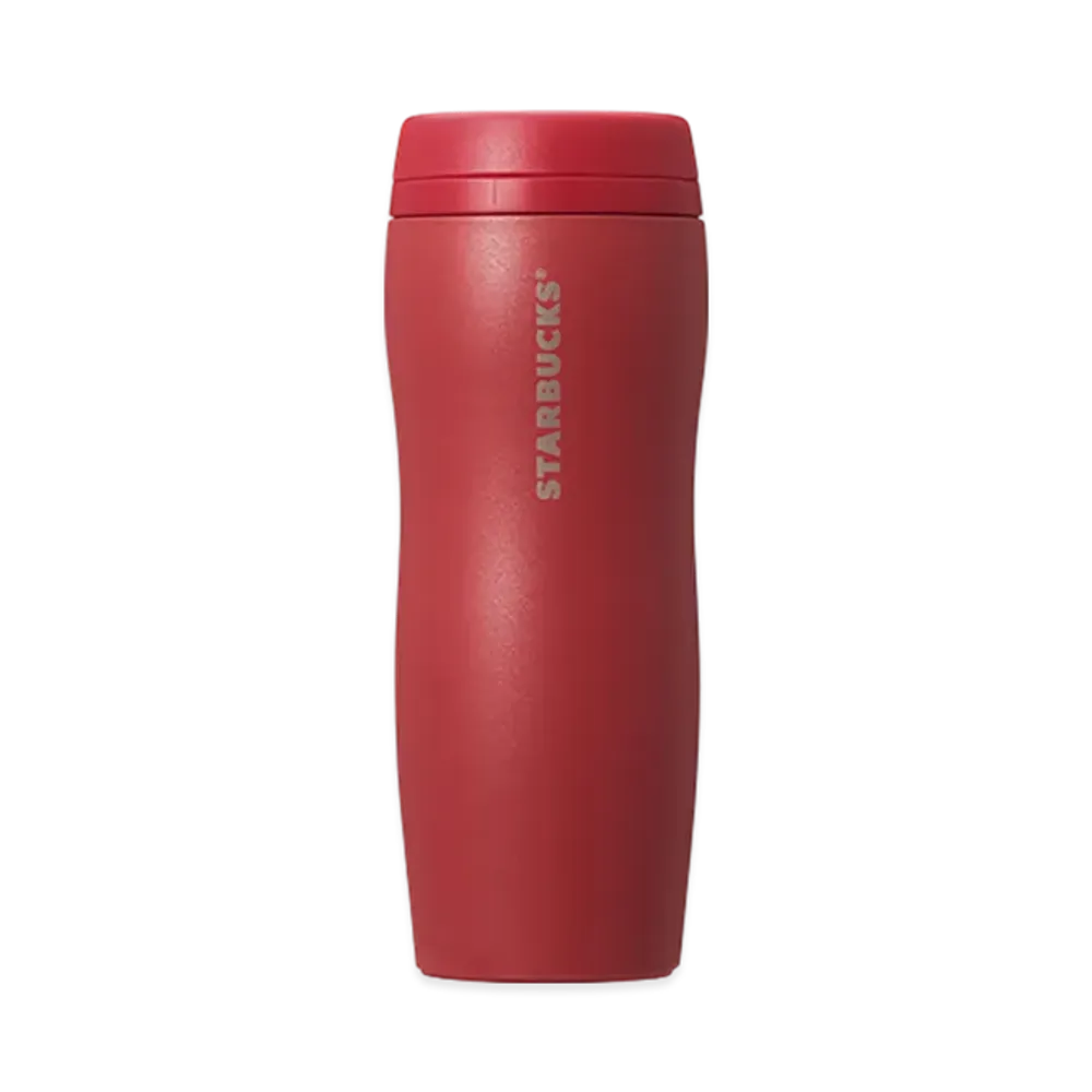 STARBUCKS Curved Recycled Stainless Bottle 355ml "Matte Red"