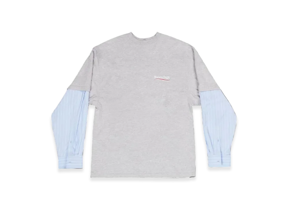 BALENCIAGA Political Campaign Layered T-Shirt "Grey"