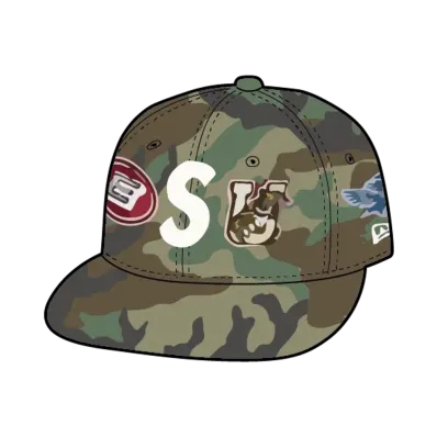 Supreme Mascots S Logo New Era "Woodland Camo"