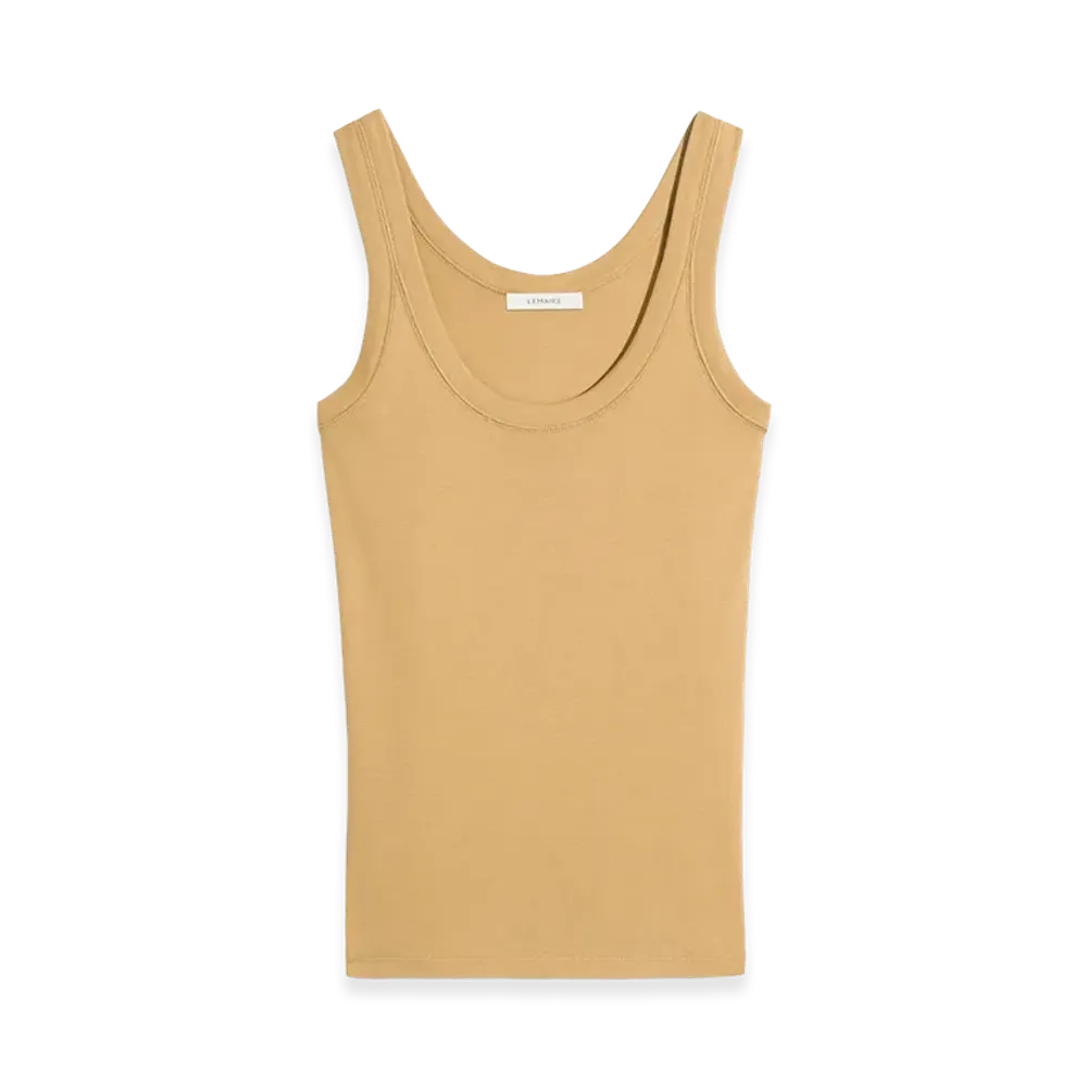 LEMAIRE Women's Jersey Ribbed Tank Top "Ochre"