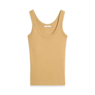 LEMAIRE Women's Jersey Ribbed Tank Top "Ochre"