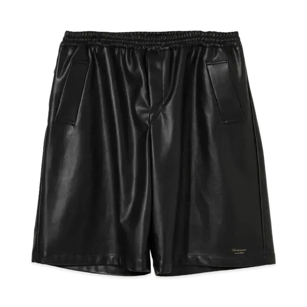 UNDERCOVER Synthetic Leather Short Pants "Black"