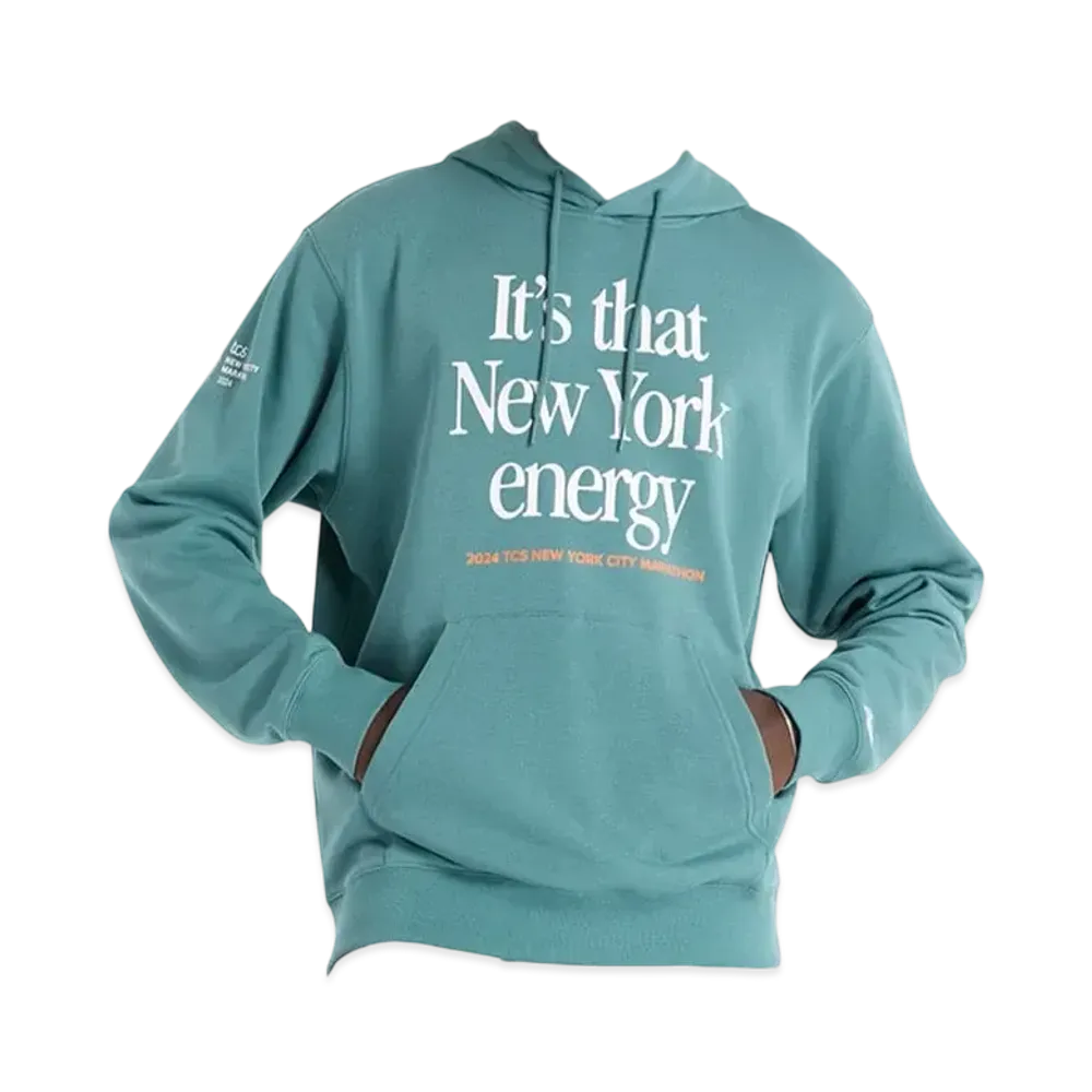 New Balance New York City Marathon New Balance Graphic French Terry Crew Hoodie "New Spruce"
