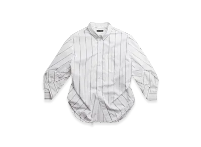 BALENCIAGA Women's BB Corp Swing Twisted Shirt Large Fit "White"