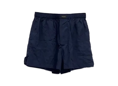 BALENCIAGA Logo Cotton Poplin Print "Navy"