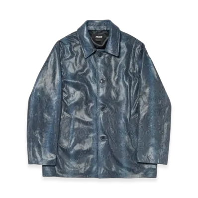 PALACE Leather Jacket "Blue"
