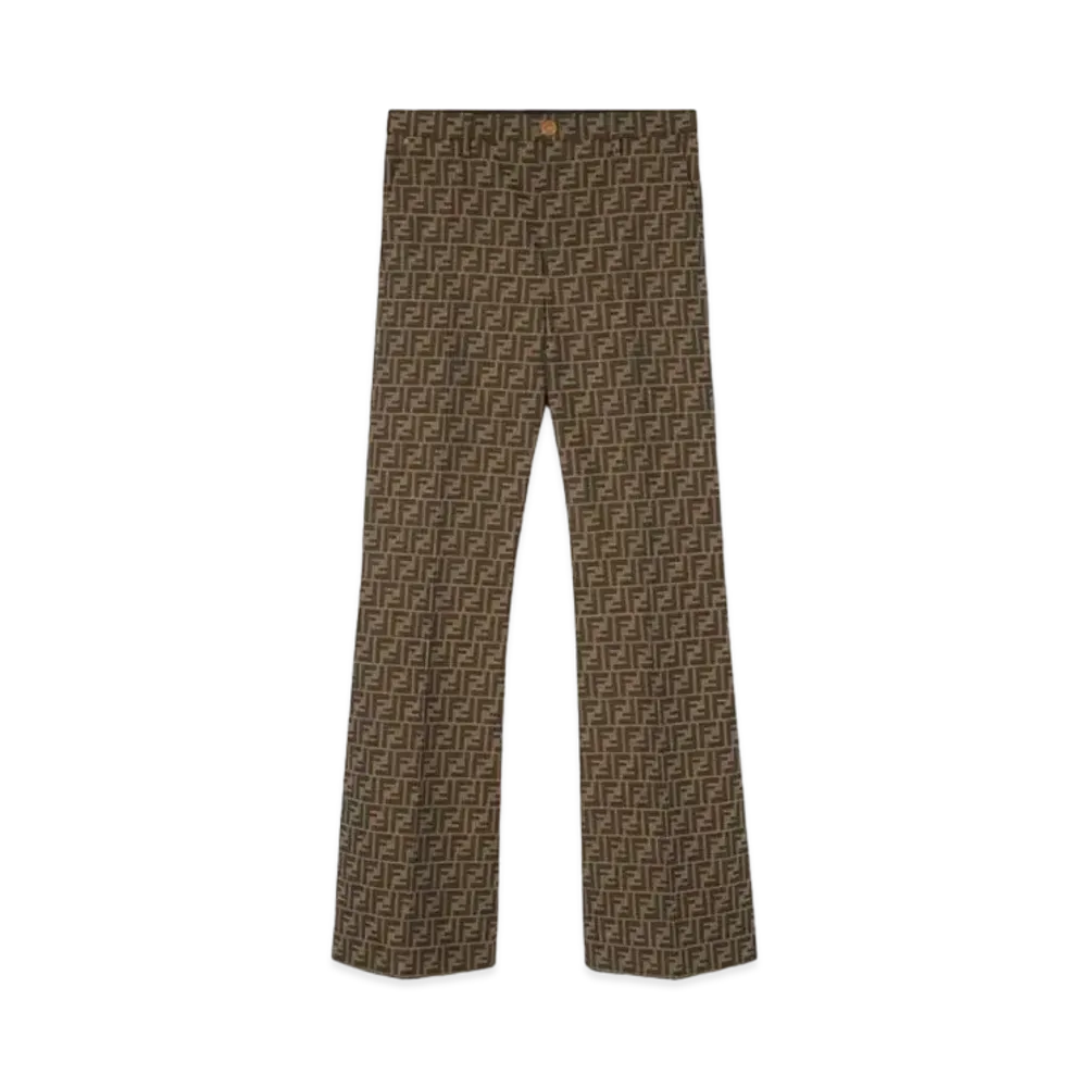 FENDI x Versace Fendace FF Flared Jacquard Pants "Brown"