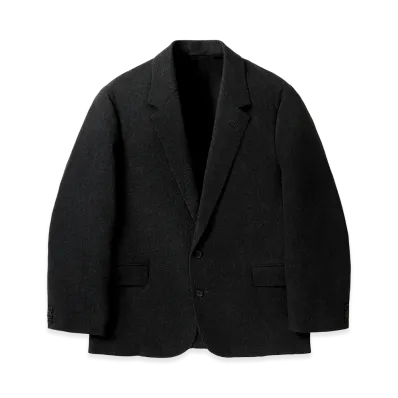 A.PRESSE Wool Flannel Jacket "Charcoal"