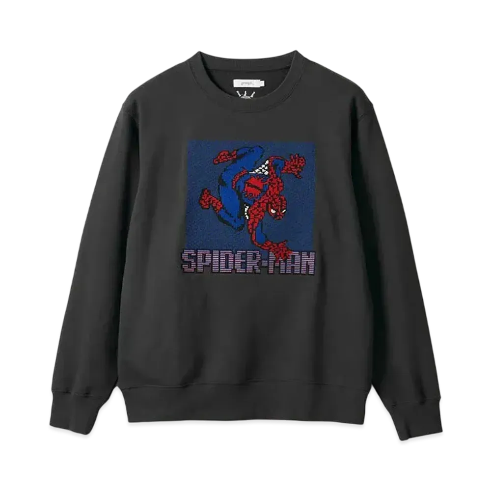 graniph x Spider Man Spiderman (Bit) Fleece Sweat "Sumikuro"